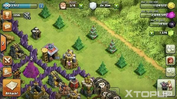 Clearing obstacles in Clash of Clans