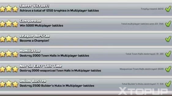 Clash of Clans achievements