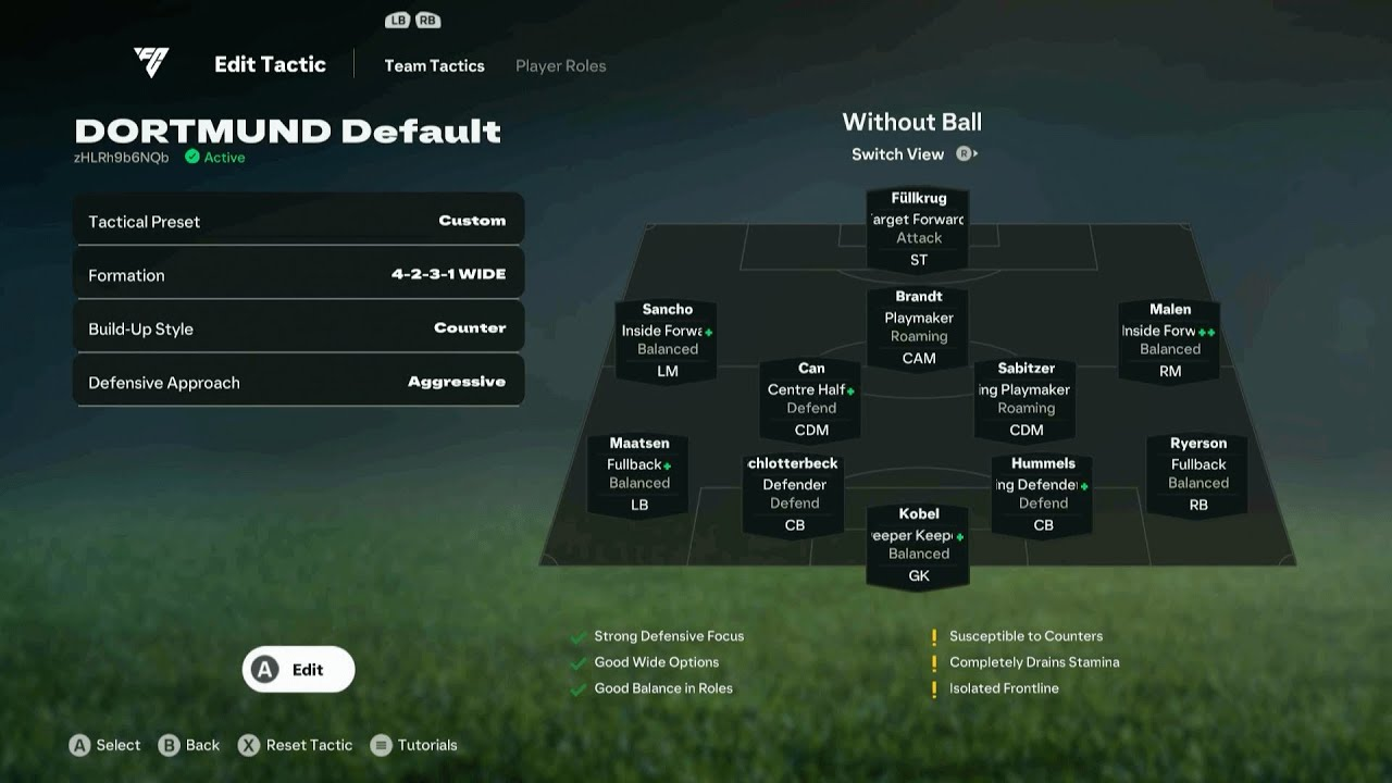 FC IQ tactical system in EA FC 25